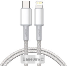 Baseus USB cable Baseus USB-C - Lightning 1 m White (6953156231924)