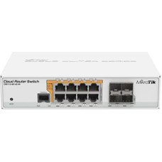 Mikrotik Switch|MIKROTIK|8x10Base-T / 100Base-TX / 1000Base-T|4xSFP|1xConsole|CRS112-8P-4S-IN