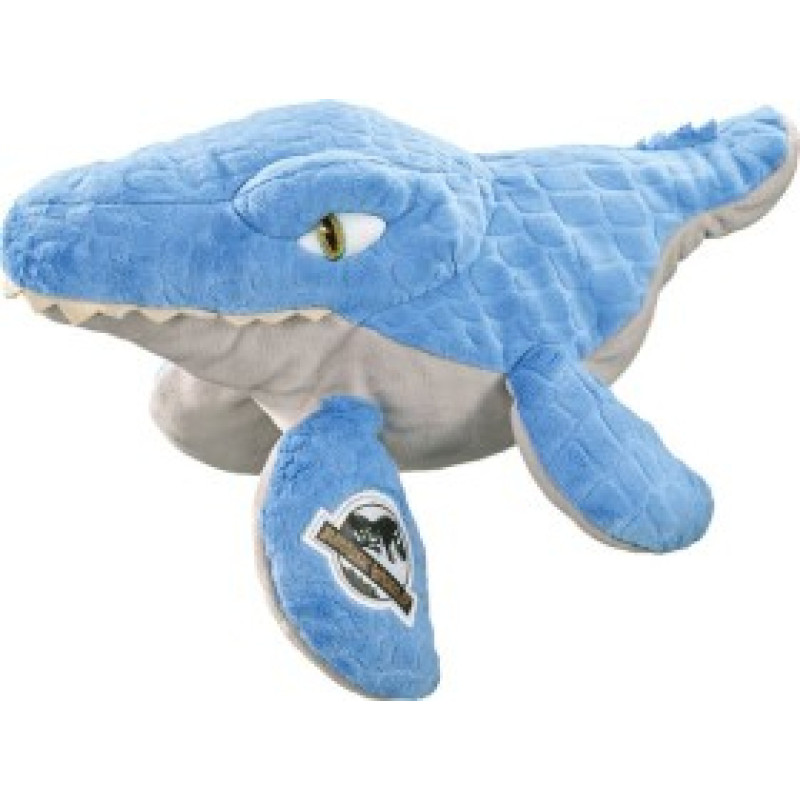 Schmidt Spiele Jurassic World, Mosasaurus, cuddly toy (blue/grey, 29 cm)
