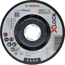 Bosch roughing X-LOCK Expert for Metal 115mm cranked grinding wheel (115 x 6 x Length 22.23mm)