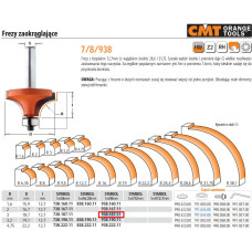 CMT Frēzes asmens malu noapaļošanai ar gultni HW R=3 D=18,7 I=12,7 L=52,5 S=8, CMT