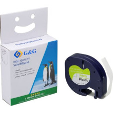 G&G Schriftband 12mm x 4m sw-ws komp. m. Dymo S0721660/ 91221