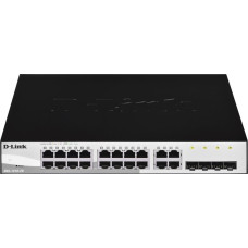 D-Link DGS-1210-20 Vadīts L2 Gigabit Ethernet (10/100/1000) 1U Melns