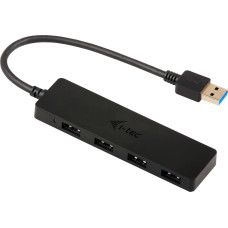 I-Tec Advance U3HUB404 interfeisa centrmezgls USB 3.2 Gen 1 (3.1 Gen 1) Type-A 5000 Mbit/s Melns