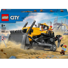 Lego 60466 City Yellow Bulldozer with Front Loader, Construction Toy