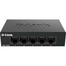 D-Link DGS-105GL/E tīkla pārslēgs Nepārvaldīts Gigabit Ethernet (10/100/1000) Melns