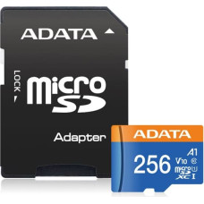 Adata CARD MICROSDHC       256GB UHS-I CL10 100/20 MB/s W/1 Adap.