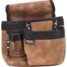 Awtools AW TOOL POUCH PRO/ GRAIN LEATHER  5-PCKT. BL
