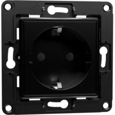 Shelly wall socket EU (black, flush-mounted)