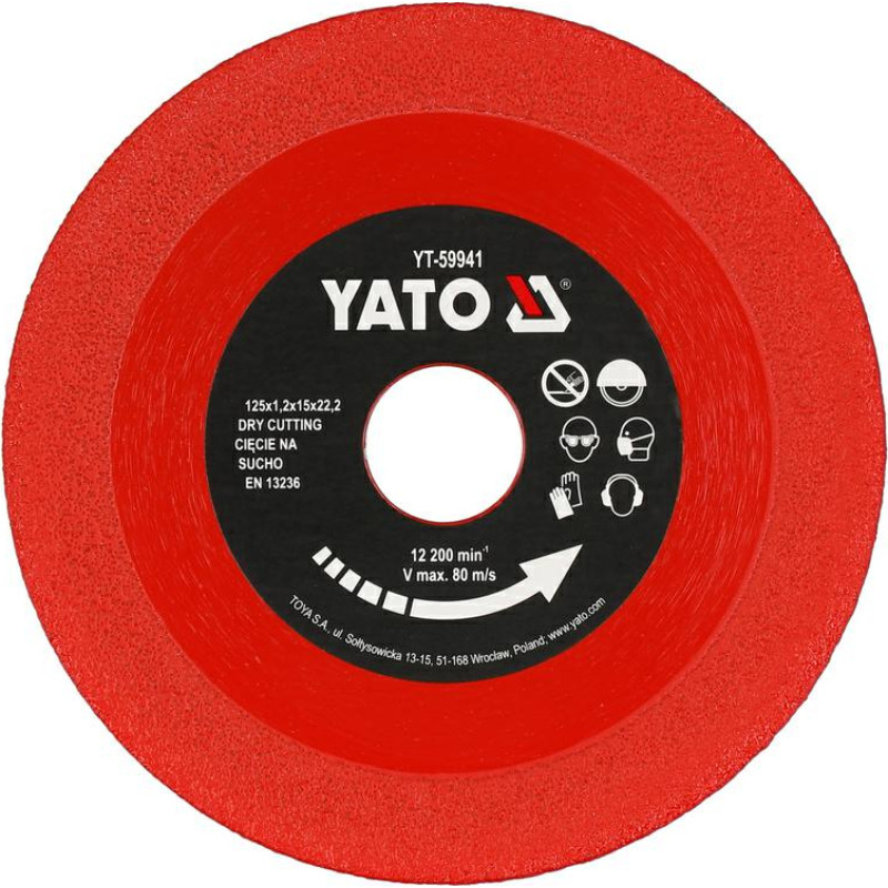 Yato TARCZA DIAMENTOWA 125mm x 22,23mm