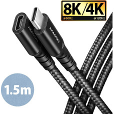 Axagon CABLE USB-C EXTENSION 1.5M/BLACK BUCM32-CF15AB AXAGON