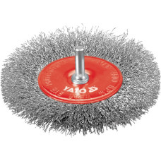 Yato SZCZOTKA TARCZOWA 100mm, Z TRZPIENIEM, DRUT INOX  4758