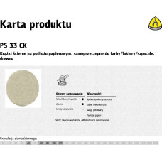 Klingspor KRĄŻEK ŚCIERNY SAMOPRZYCZEPNY 225mm  PS33CK gr.100 /50szt.