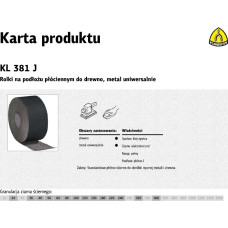 Klingspor ROLKA NA PODŁOŻU PŁÓCIENNYM KL381J 150mm gr.400  (50mb)