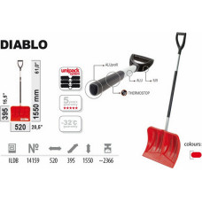 Prosperplast ŁOPATA DO ŚNIEGU DIABLO TRZON ALUM.