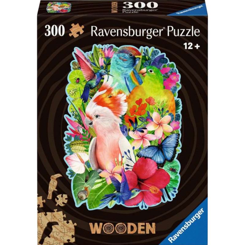 Ravensburger Wodden Puzzle Exotic Birds (300 pieces)