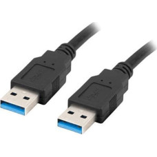 Lanberg USB cable Lanberg USB-A - USB-A 0.5 m Black (CA-USBA-30CU-0005-BK)