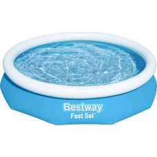 Bestway Fast Set above ground pool set, 305cm x 66cm, swimming pool (blue/white, with filter pump)