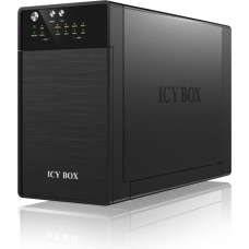 Icy Box IB-RD3620SU3 disku masīvs datu uzglabāšanai 0 TB Desktops Melns