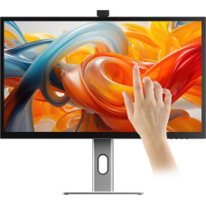 Alogic Clarity Pro Touch monitori 68,6 cm (27") 3840 x 2160 pikseļi 4K Ultra HD LCD Skārienjūtīgais ekrāns Melns, Sudrabs
