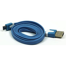 Logo USB cable Logo USB-A - microUSB 1 m Blue