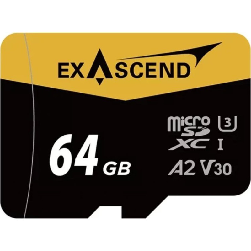 Exascend Karta ExAscend Catalyst MicroSDXC 64 GB UHS-I/U3 A2 V30 (EX64GUSDU1-AD)