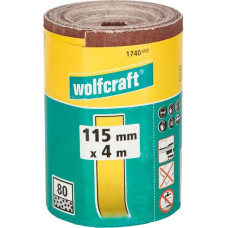 Wolfcraft Rolle Schleifpapier Körnung 80, 4 m x 115 mm