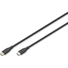 Digitus Kabel USB Digitus Digitus Silikonowy kabel połączeniowy USB-C, 0,5 m, czarny
