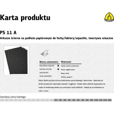 Klingspor ARKUSZE ŚCIERNE NA PODŁOŻU PAPIEROWYM 230mm x 280mm PS11A NA MOKRO gr. 800 /50szt.