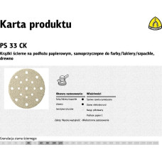 Klingspor KRĄŻEK ŚCIERNY SAMOPRZYCZEPNY 150mm  PS33CK gr. 40 GLS51 /100szt.