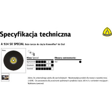 Klingspor TARCZA DO CIĘCIA METALU 350mm x 4,0mm x 25,4mm A924SX  Special DO SZYN KOLEJOWYCH