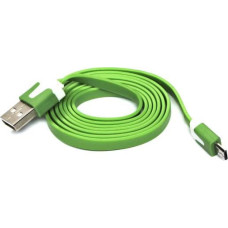 Logo USB cable Logo USB-A - microUSB 1 m Green