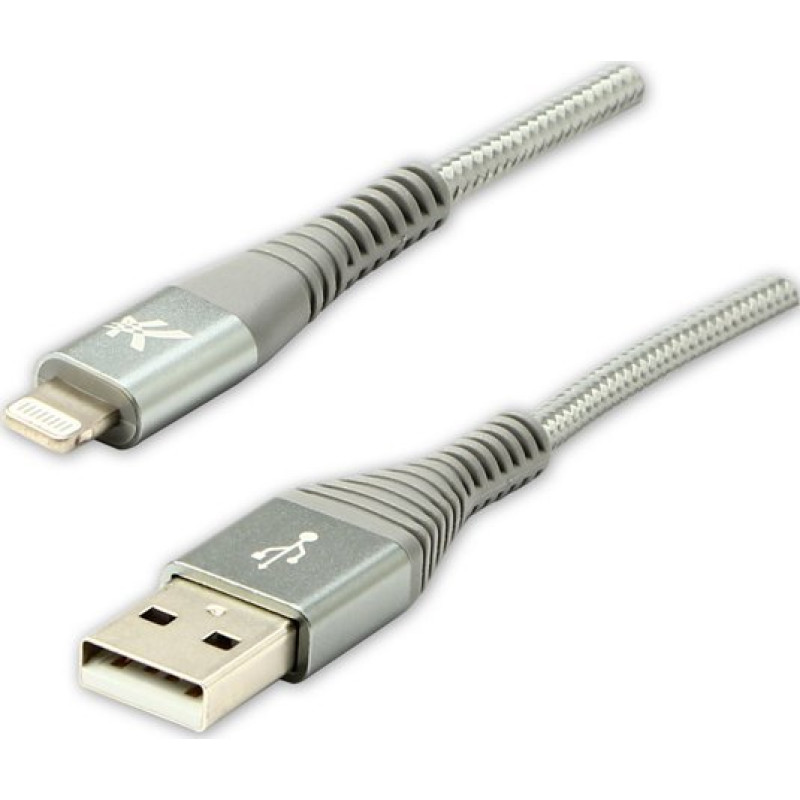 Logo USB cable Logo USB-A - Lightning 2 m Silver