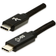 Logo USB cable Logo USB-C - USB-C 1 m Black