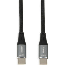 Ibox USB cable iBOX USB-C - USB-C 1 m Black (IKUTC1B)