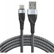 Everactive Kabel USB EverActive USB-A - USB-C 2 m Szary (CBB-2CG)