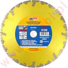 Artpol TARCZA DIAMENTOWA 230 x 22,2mm SEGMENTOWA SZYBKIE I GŁĘBOKIE CIĘCIE /AR