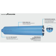 Bosch diamond wet drilling head.ř52x450mm, 1 1/4 