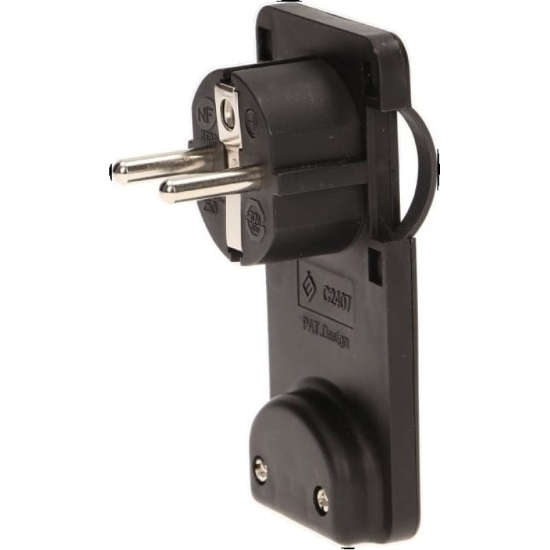 Orno WTYCZKA PŁASKA,UNI-SCHUKO Z UCHWYTEM CZARNA