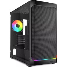Sharkoon MK4W RGB Strip, tower case (black, tempered glass)