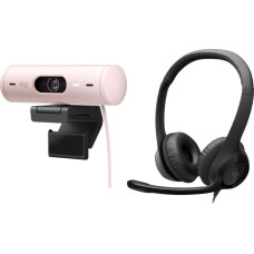 Logitech Kamera internetowa Logitech Brio 500 Rose (960-001421) + H390  (981-000406)