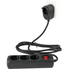 REV Multiple Socket Outlet 3+1-fold 2m + switch black