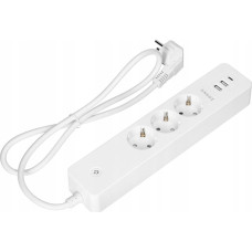 Orno TUYA PRZEDŁUŻACZ 3 GNIAZDA Z UZIEMIENIEM 2x USB SMART WI-FI BIAŁY