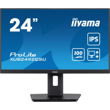 Iiyama ProLite XUB2492QSU-B1, LED monitor - 23.8 - black (matt), WQHD, IPS, AMD Free-Sync, 100Hz panel