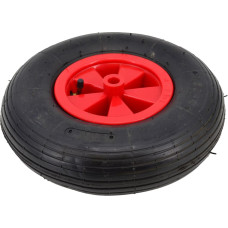 Awtools AW PNEUMATIC WHEELBARROW WHEEL RED 3.50/ 2PR/ PLASTIC RIM