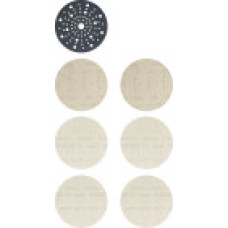 Bosch Expert M480 network structure sanding sheet set O 150mm, K80 / 120 / 180 (7 pieces, incl. Pad Saver, for eccentric sanders)