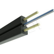 Alantec FTTH Fiber Cable Flat SM 2J 9/125 LSOH Black 1000m (FOK-W2J-SM-A-C)