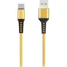 Denmen USB cable Denmen USB-A - USB-C 1 m Gold (29358)