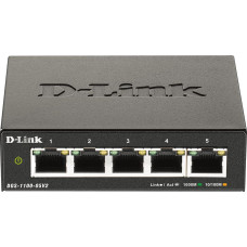 D-Link DGS-1100-05V2/E tīkla pārslēgs Vadīts L2 Gigabit Ethernet (10/100/1000) Melns