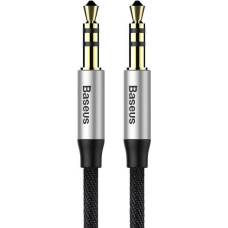 Baseus Yiven Audio Cable mini jack 3,5mm AUX, 1m (Black+Silver)
